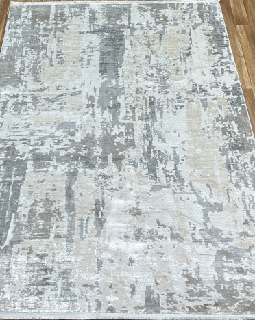 Ковер турецкий MA61A LUXURY DOKU (Бамбуковый шелк, серый)