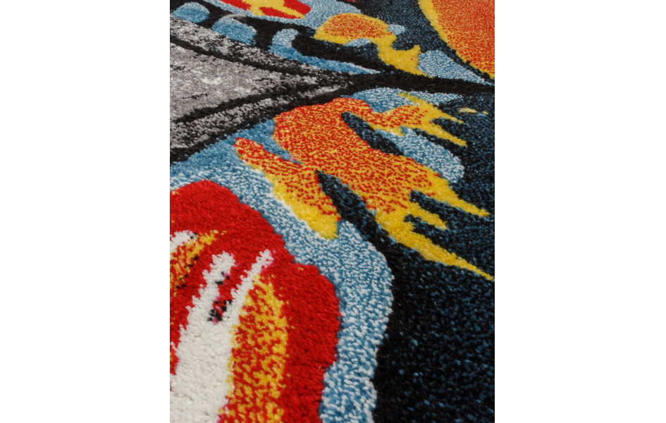 Детский ковер в комнату для девочек C064 - GRAY-MULTICOLOR