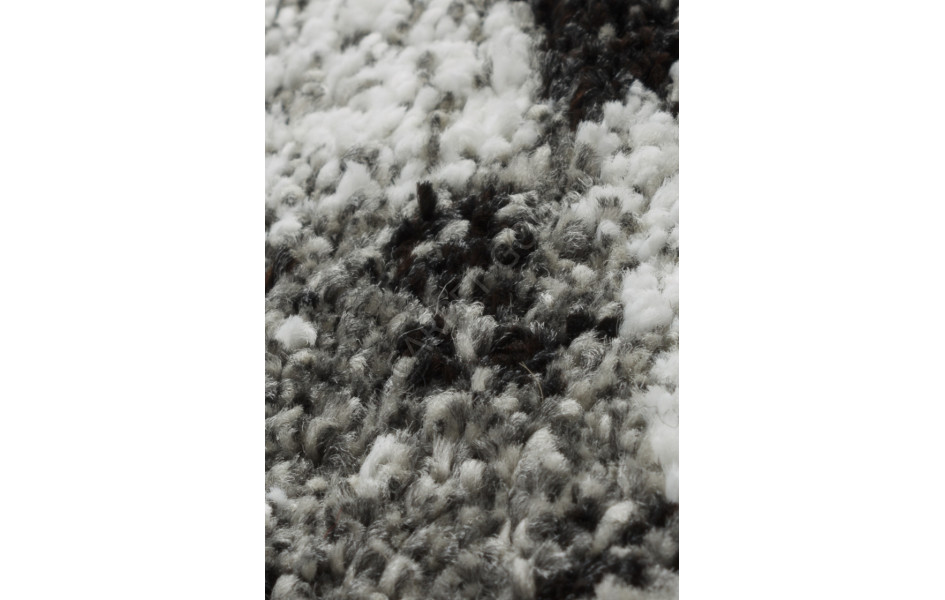 Пушистый серый ковер T635 - GRAY - Овал - коллекция PLATINUM