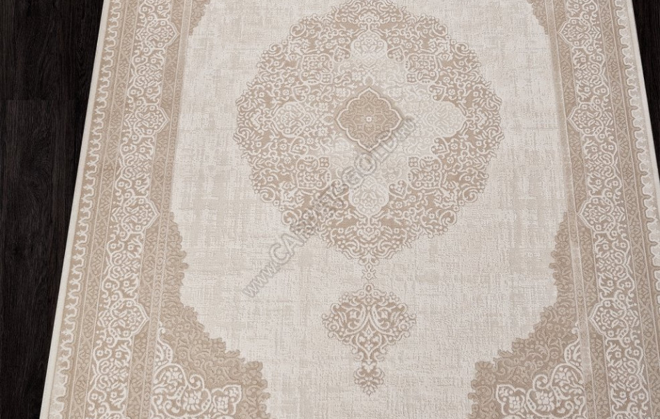 Ковер M029A - WHITE / LIGHT BEIGE - Прямоугольник - коллекция SIESTA