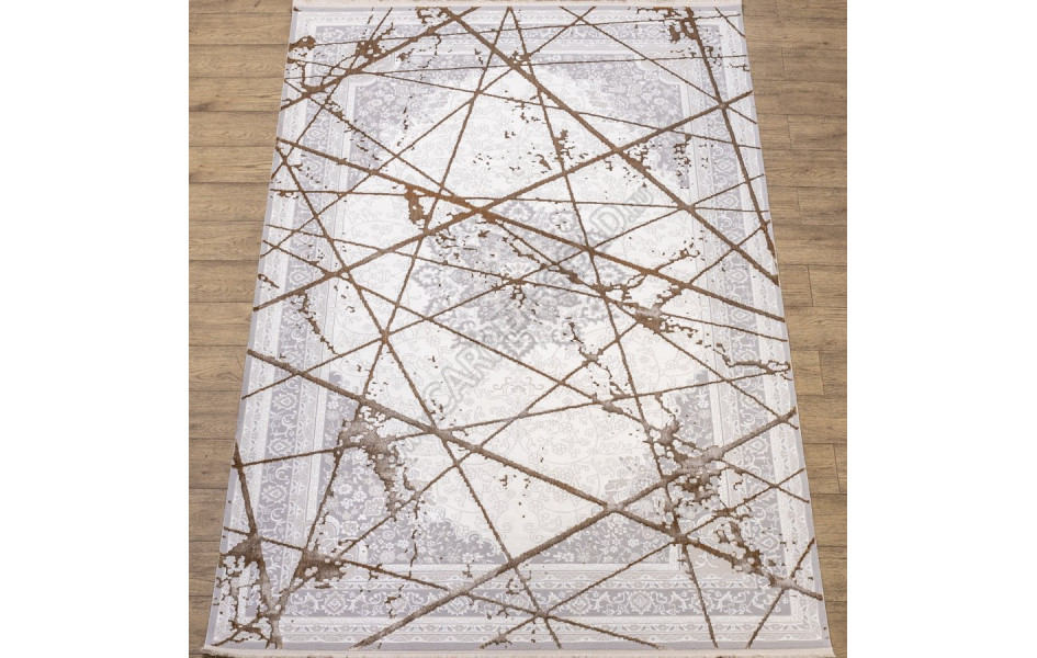 КОВРЫ ДИЗАЙН KB03A ЦВЕТ WHITE / BEIGE_1 Prado