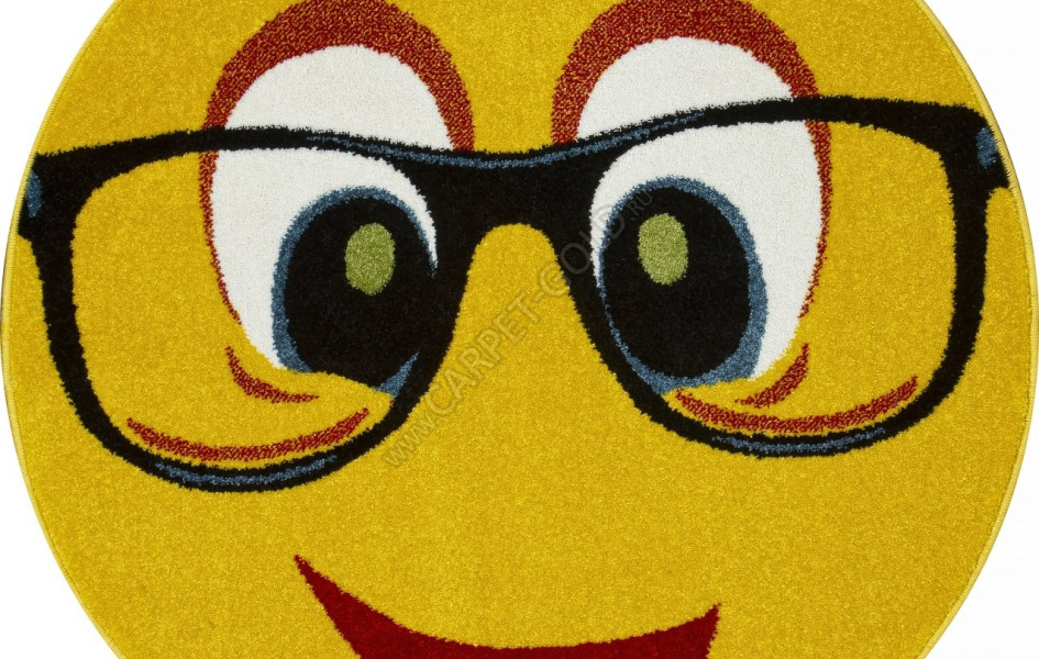 Ковер NC14 - YELLOW - Круг - коллекция SMILE